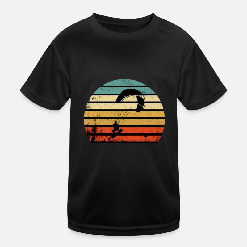 Kite Surfing Wind Sailing Wake Boarding Ocean Gift Kids Functional T-Shirt