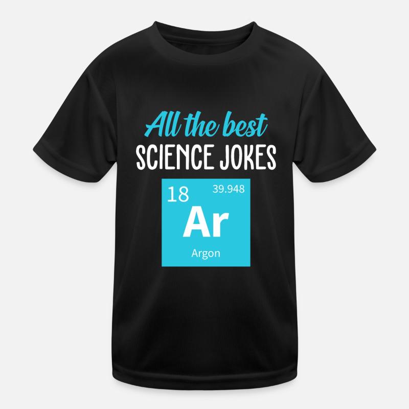 Science nerd physics - Kids Functional T-Shirt - black