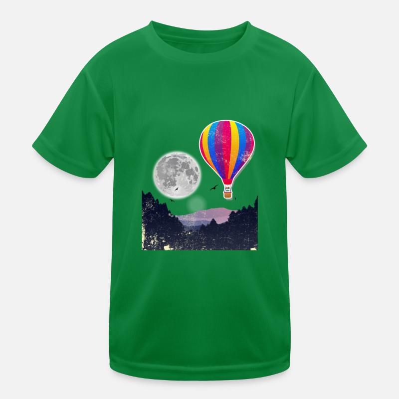 Heißluft-Ballon-Mond-Himmel-Sauerstoff-Ereignis-Party-Geschenk Kinder Funktions-T-Shirt