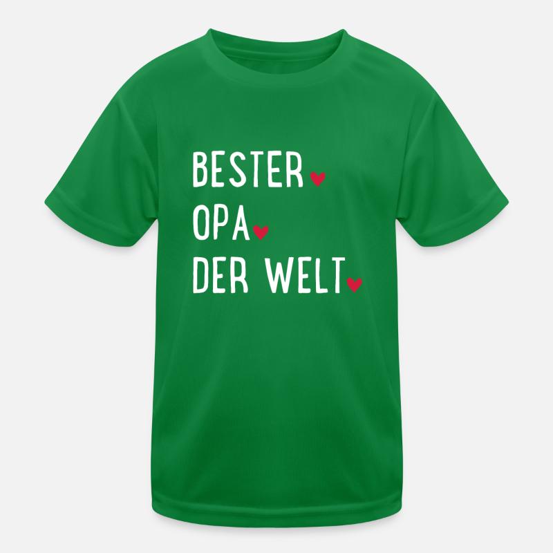 Bester Opa der Welt Kinder Funktions-T-Shirt