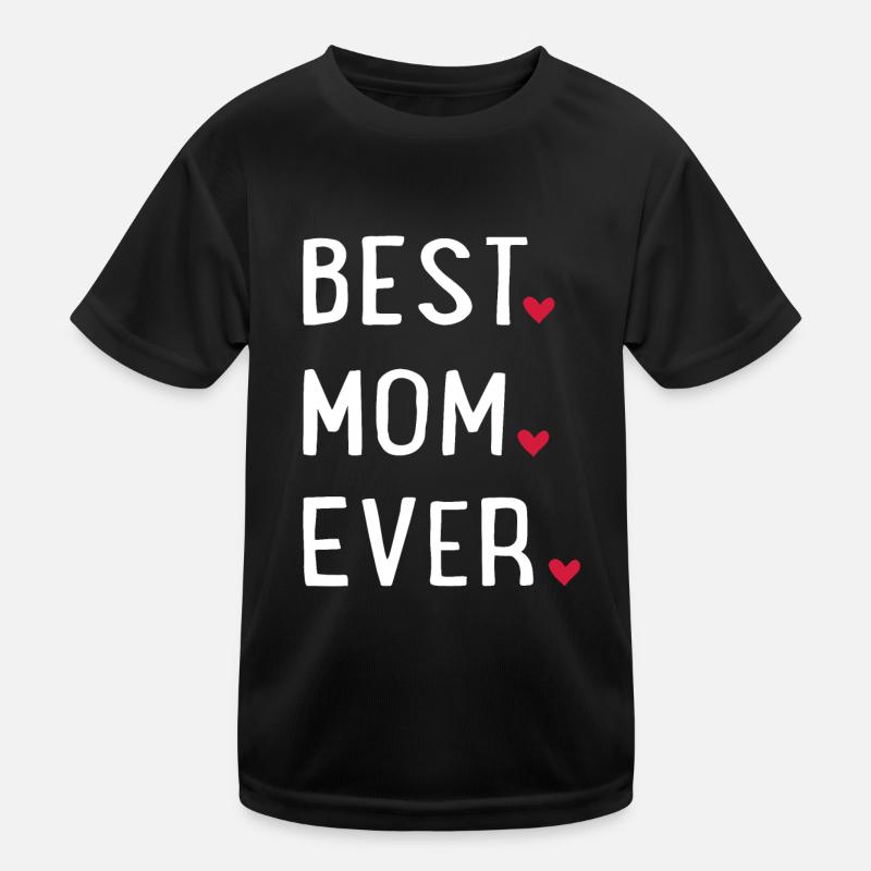 Beste Mama - Kinder Funktions-T-Shirt - Schwarz