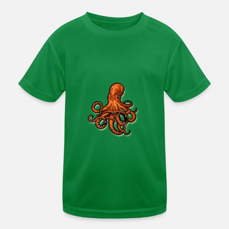 Octopus Octopoda Squids Polyp Calamari Sea Gift Kids Functional T-Shirt