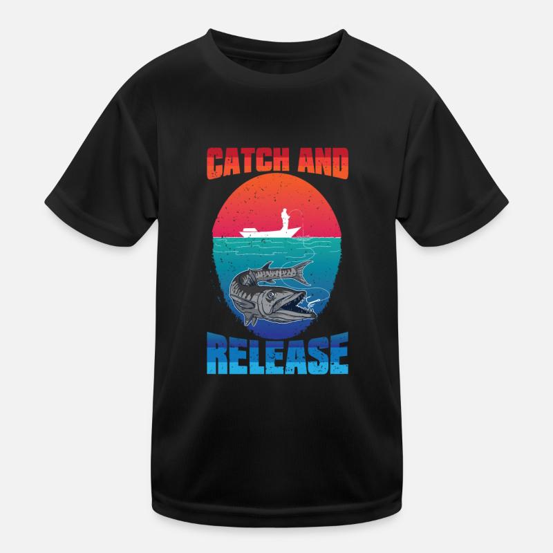 Fishing from the boat Catch and Release Kids Functional T-Shirt