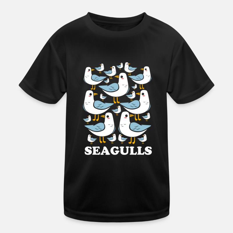 Seagull Gift Seabird Moin Bird Tern Kids Functional T-Shirt