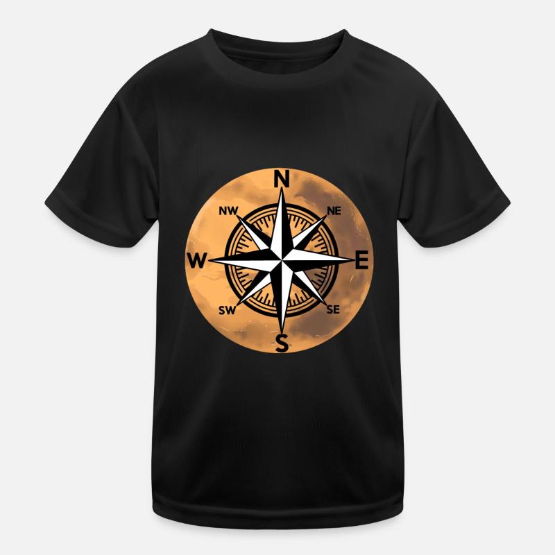 Kompass Windrose Nautik Planet Universum Reise Kinder Funktions-T-Shirt