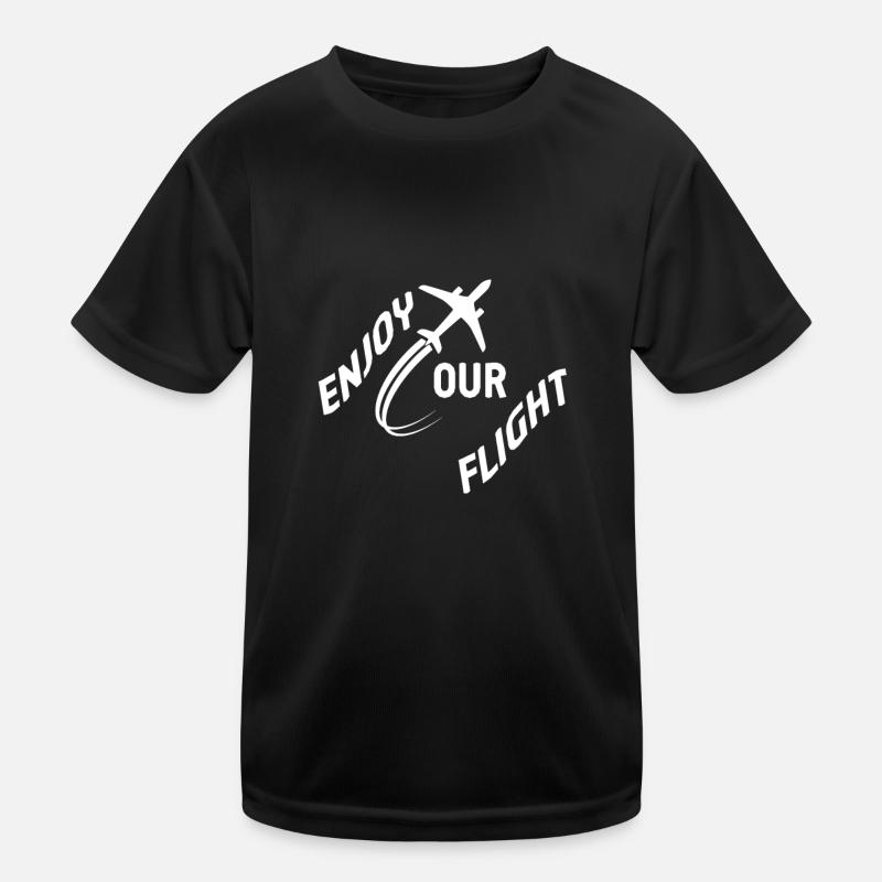 Pilot Genieße Deinen Flug Kinder Funktions-T-Shirt