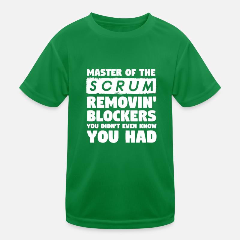 Scrum Master Removing Blockers Kids Functional T-Shirt