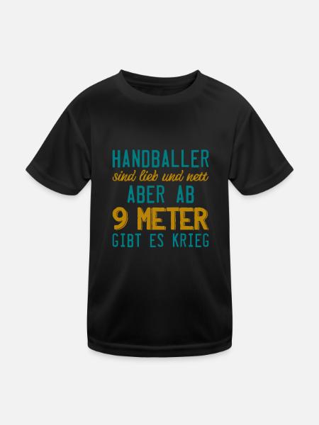 Handball Sport Lustig Spruch Amateur Geschenk - Kinder Funktions-T-Shirt - Schwarz