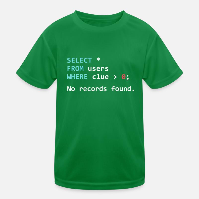 Lustiges Programmer Geschenk SQL Query Kinder Funktions-T-Shirt