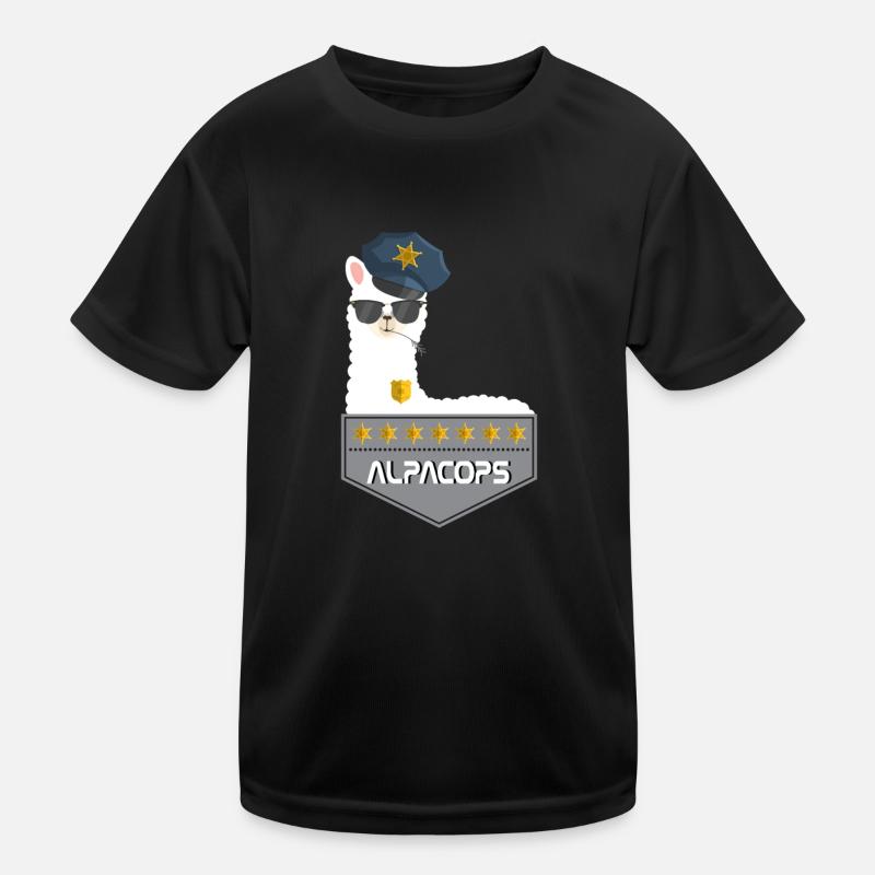 Alpaka Polizei Aplaca Cop Alpacops Kinder Funktions-T-Shirt