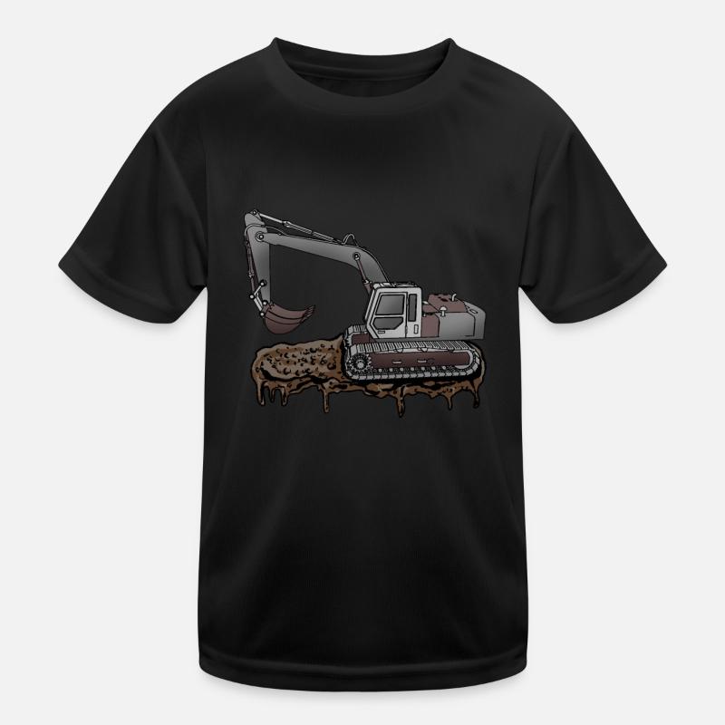 Bagger Power Shovel Kleinkind Digger Boys Geschenk Kinder Funktions-T-Shirt