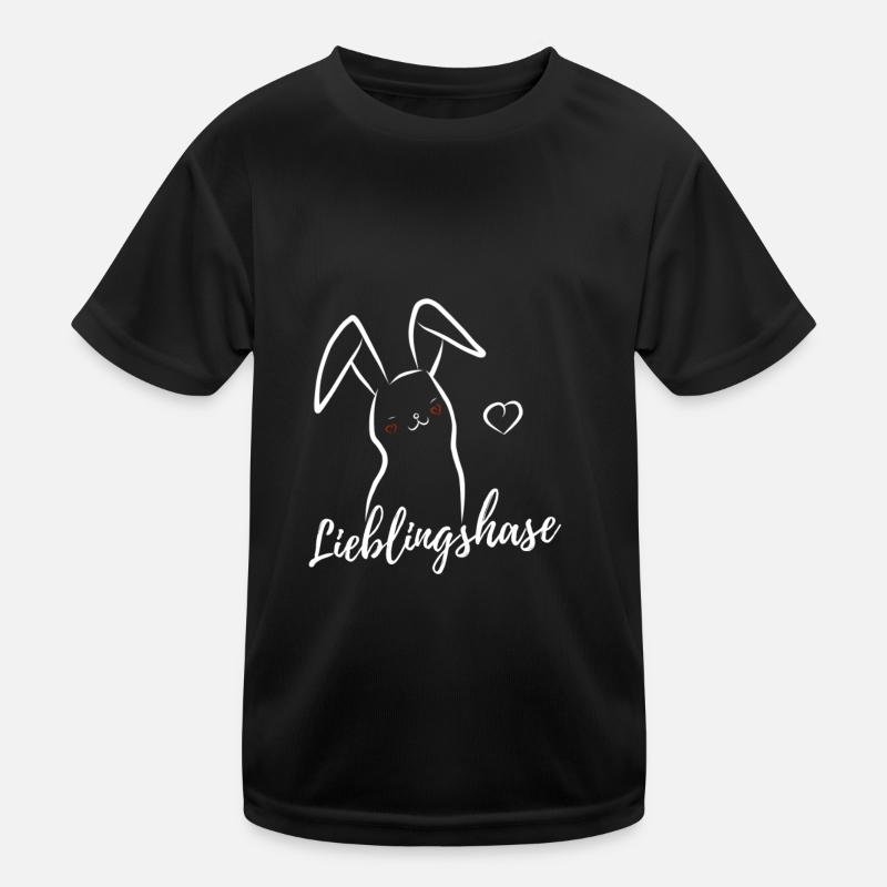Lieblingshase verliebt Geschenkidee Kinder Funktions-T-Shirt