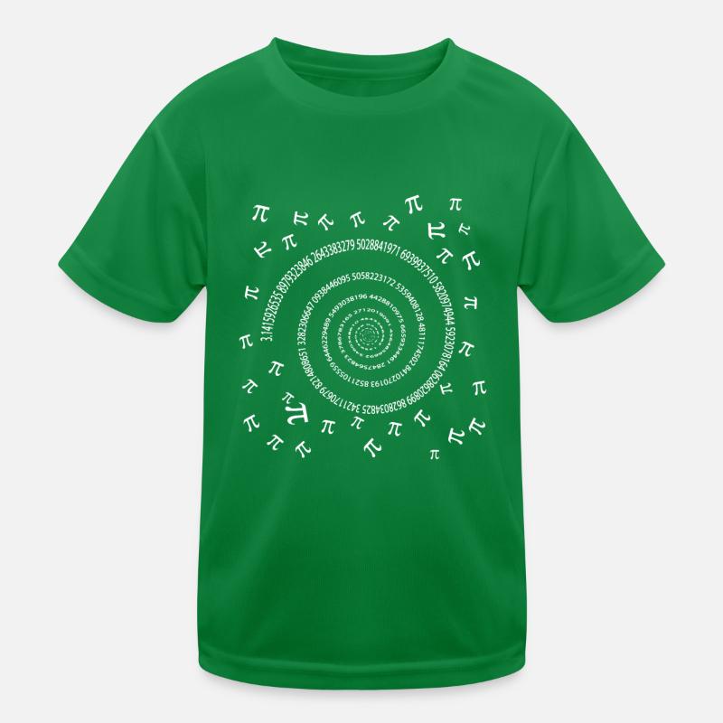 Pi Day Pi Spiral Kids Functional T-Shirt