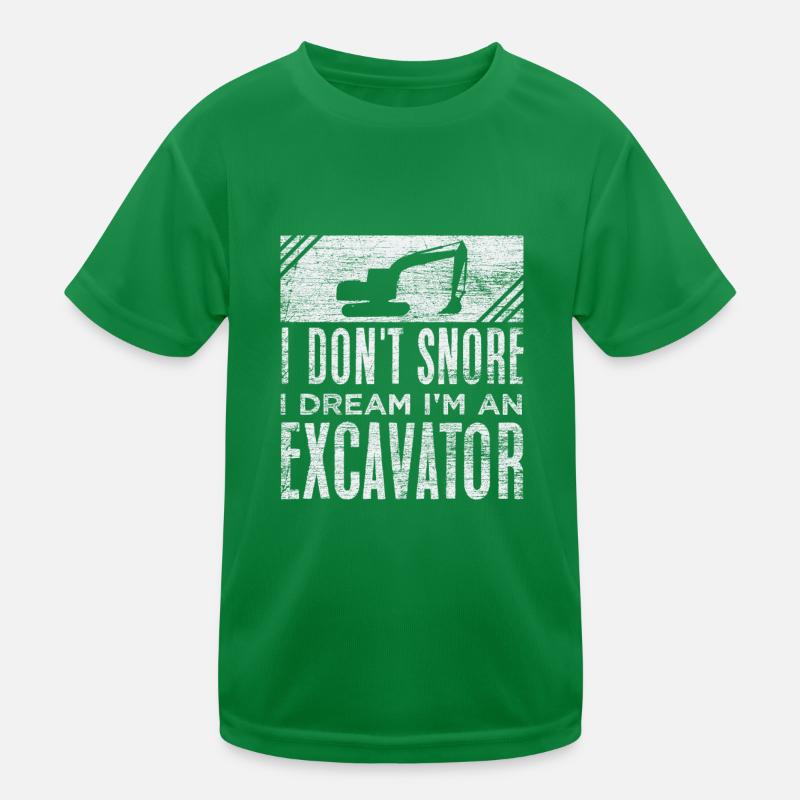 Excavator Kids Functional T-Shirt
