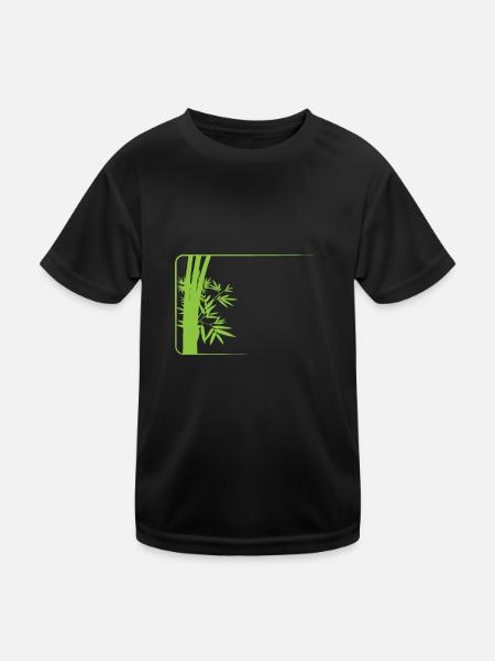 Bamboo Forest in Asia Sweet Grass - Kids Functional T-Shirt - black