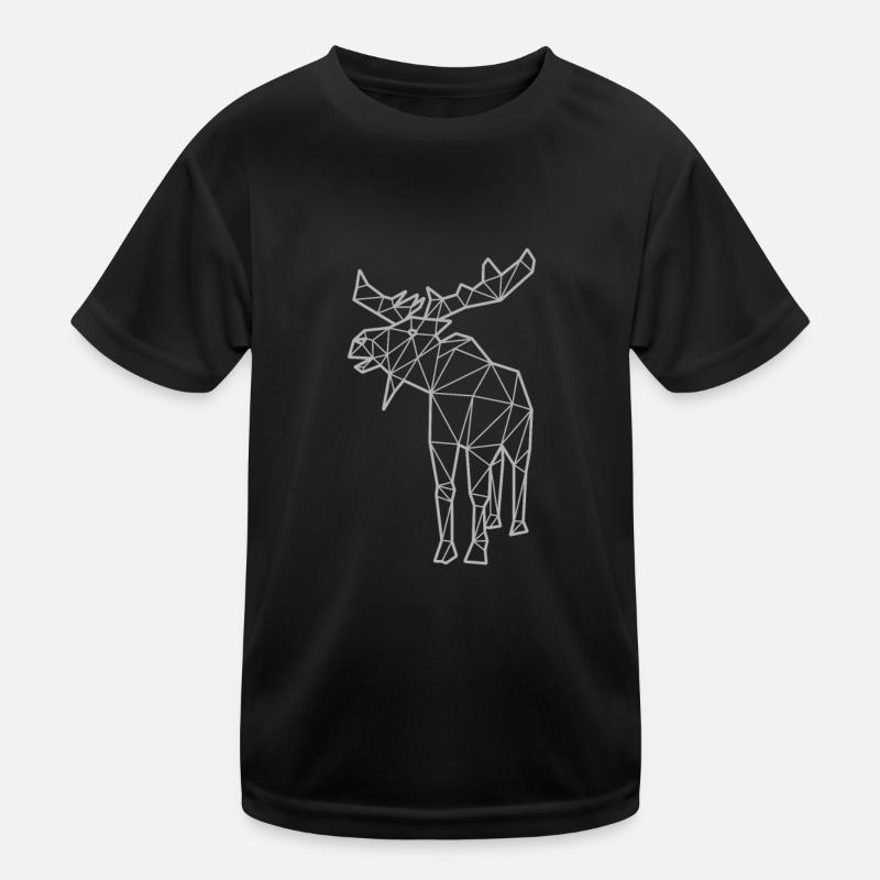 Elch Polygon Kinder Funktions-T-Shirt