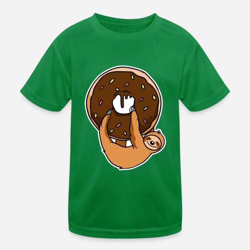 Faultier mit Donut Kinder Funktions-T-Shirt