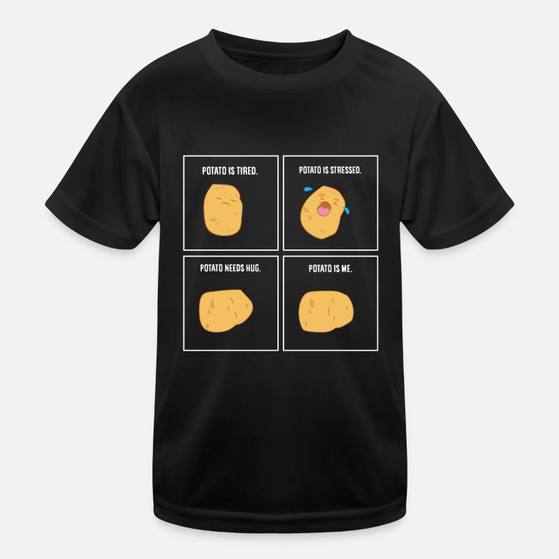 Ich bin eine Kartoffel Kinder Funktions-T-Shirt