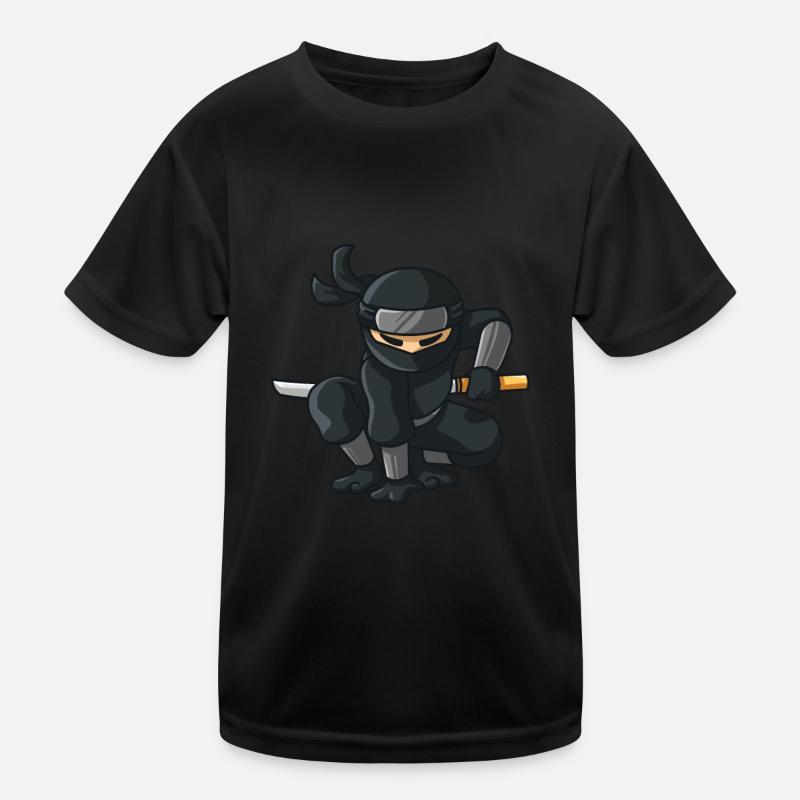Ninja with katana Kids Functional T-Shirt