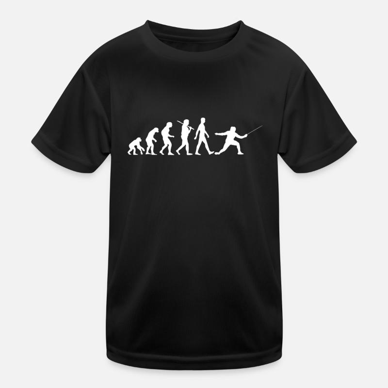 Fechten Evolution Lustiges Fechten Sport Fechten Kinder Funktions-T-Shirt