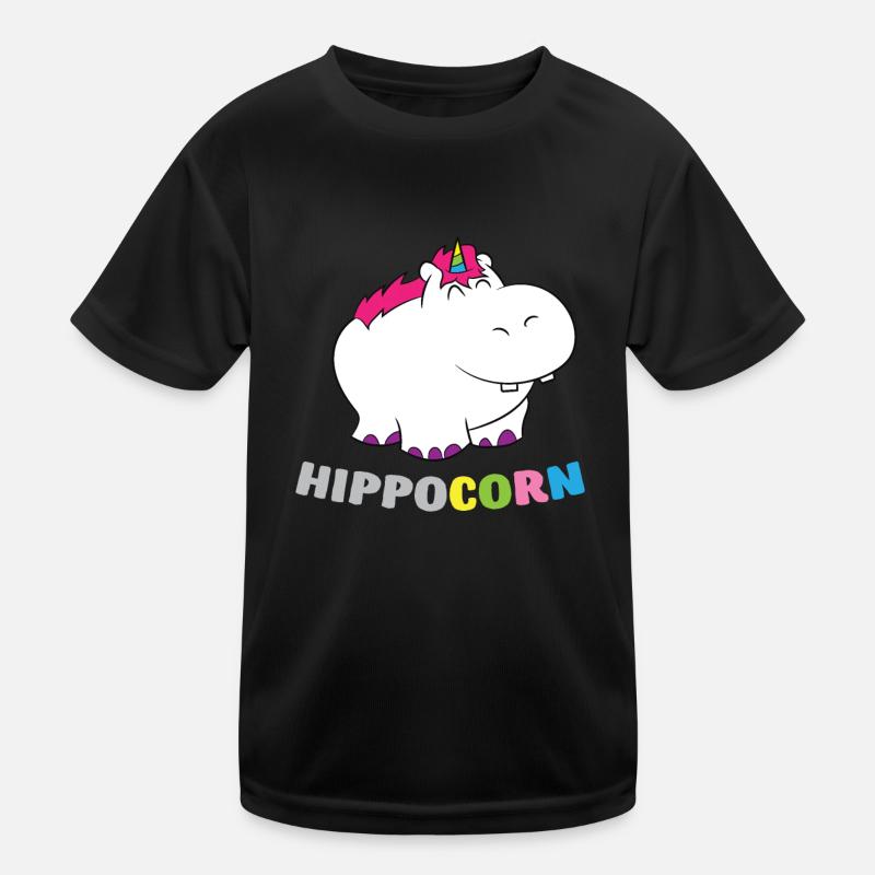 Süßes Hippocorn Hippo Einhorn Geburtstag Nilpferd Kinder Funktions-T-Shirt