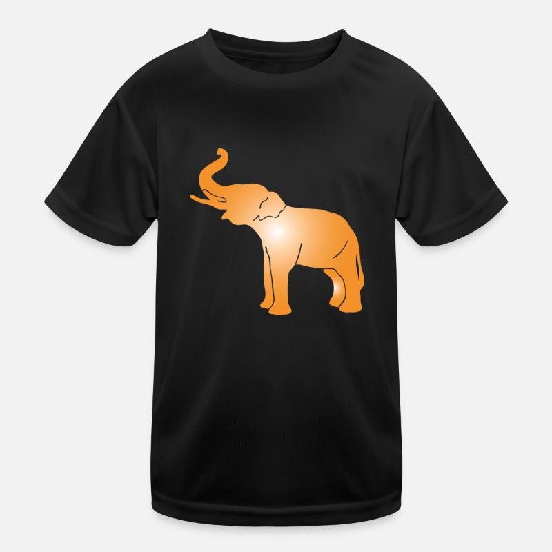 elefanten silhouette elefantElefanten Silhouette Kinder Funktions-T-Shirt