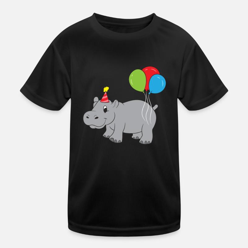 Nilpferd Geburtstag Süßes Nilpferd Kinder Funktions-T-Shirt