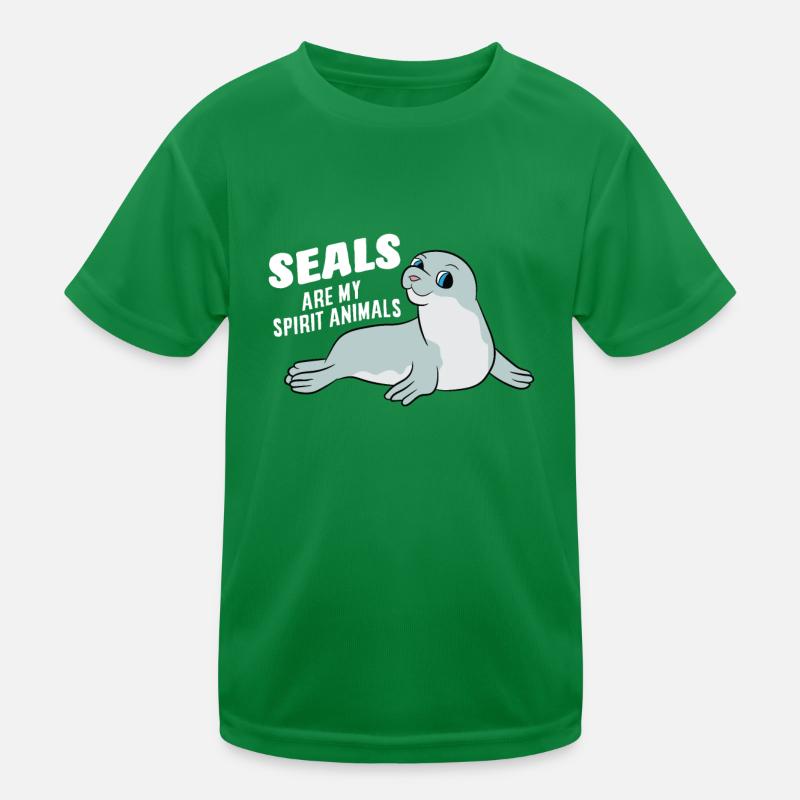 Les phoques sont mes animaux préférés Doux Phoque T-shirt sport Enfant