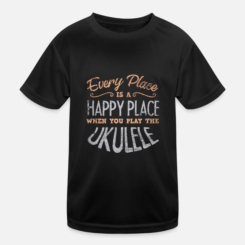 ukulele - Kids Functional T-Shirt - black
