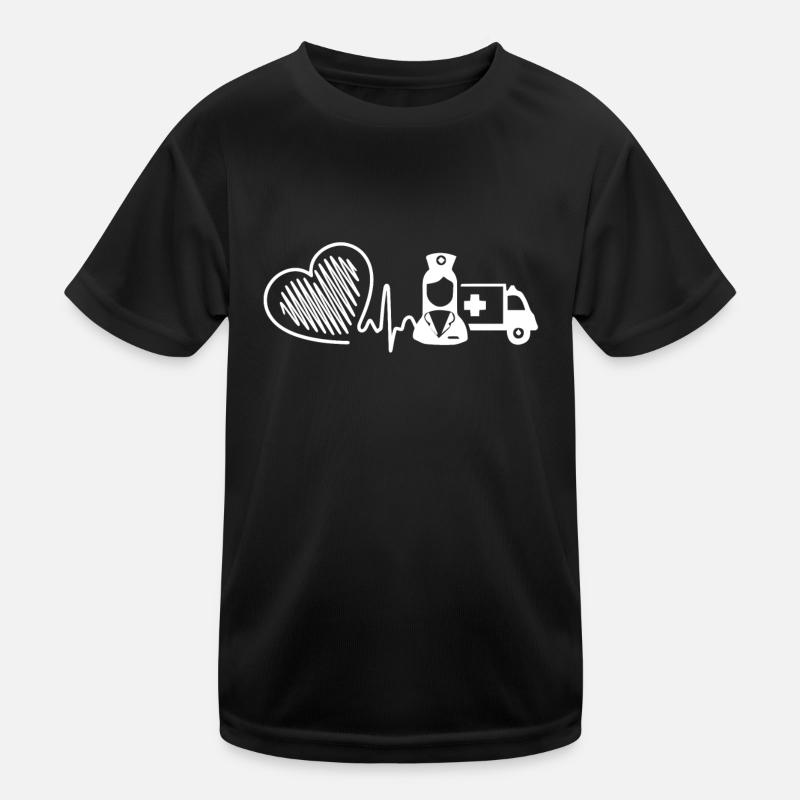 Notfallkrankenschwester Notfallkrankenschwester Herzschlag Kinder Funktions-T-Shirt