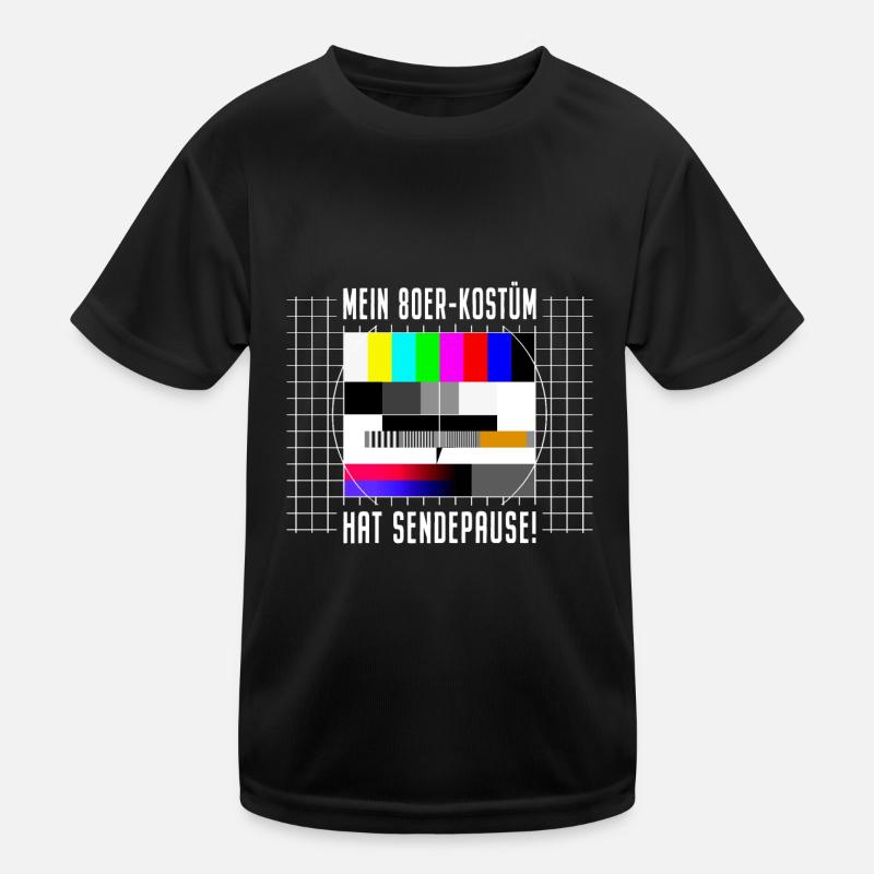 80s Costume Broadcast Break Test Picture 80s Party Kids Functional T-Shirt
