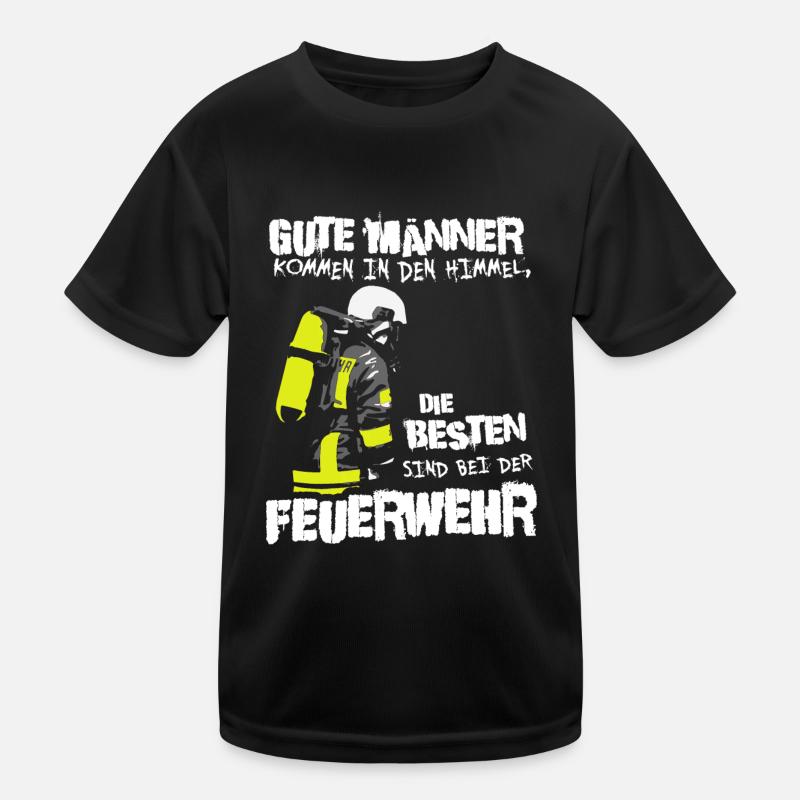 Die besten Männer sind bei der Feuerwehr Kinder Funktions-T-Shirt