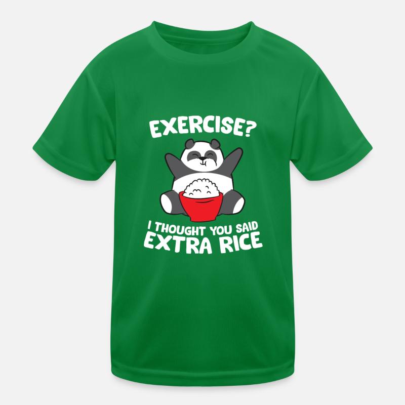 Funny Panda Exercise I Thought You Said Extra Kids Functional T-Shirt