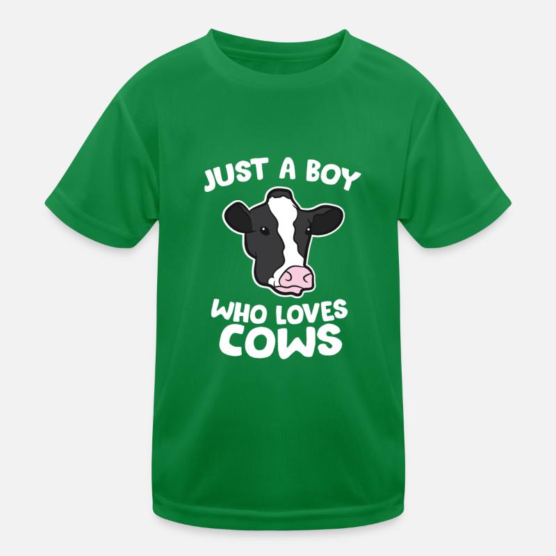 Nur Ein Junge Der Kühe Liebt Kinder Funktions-T-Shirt