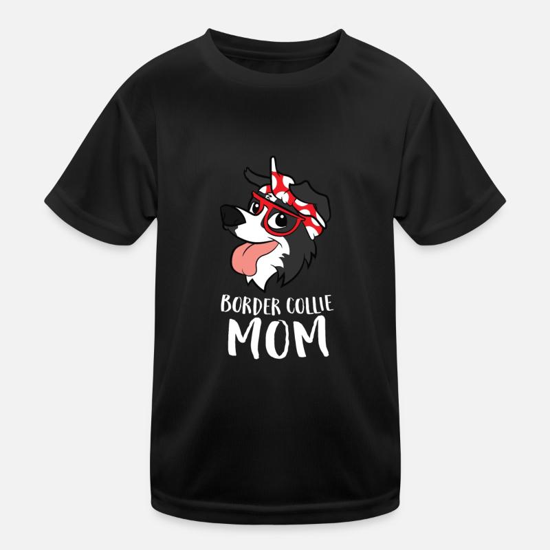 Border Collie Hund Mama Border Collie Mamma Kinder Funktions-T-Shirt