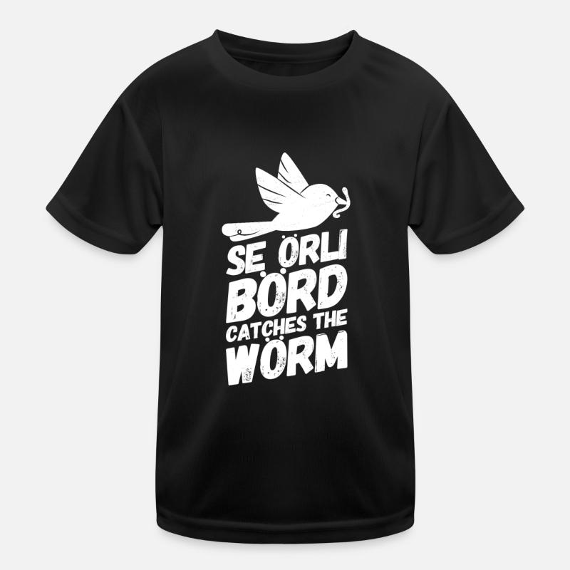 Denglisch Alman Vogel Kinder Funktions-T-Shirt