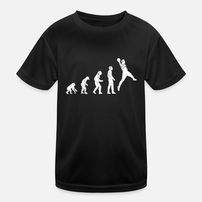 Handball Evolution Handballer - Kinder Funktions-T-Shirt - Schwarz