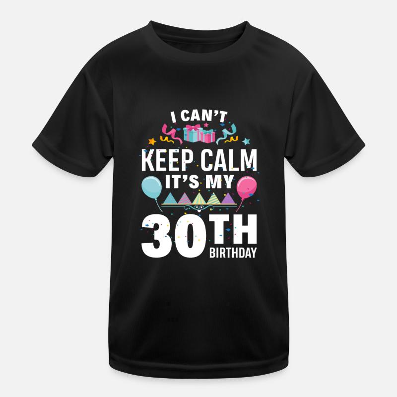 30th birthday - Kids Functional T-Shirt - black