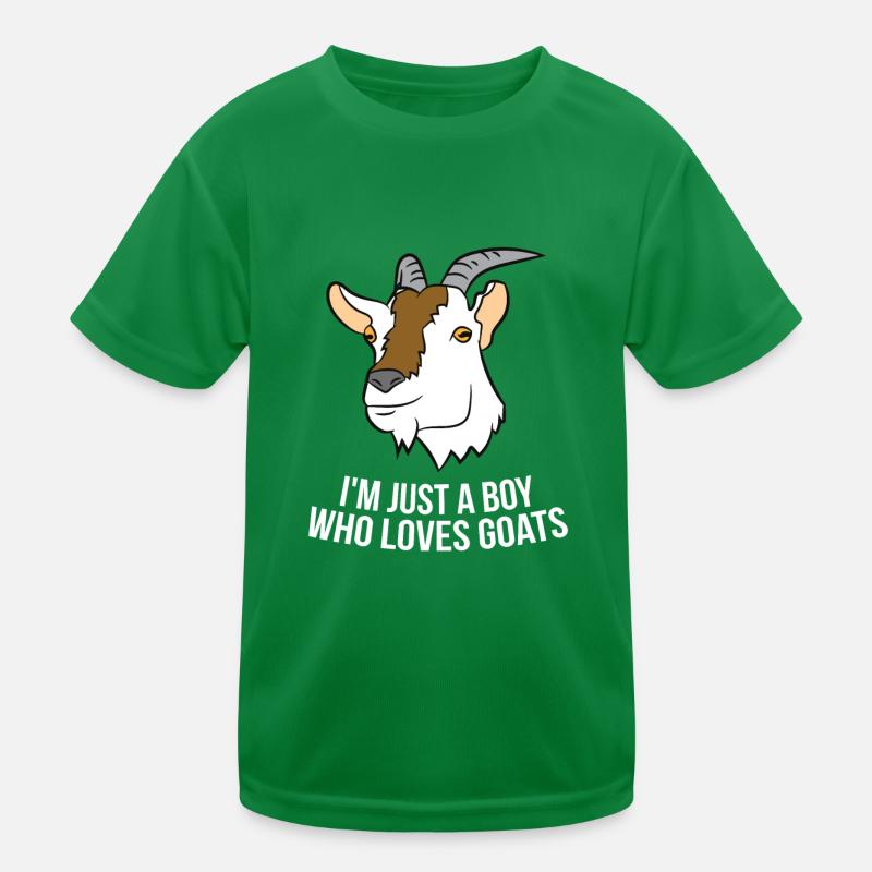 Nur Ein Junge der Ziegen Liebt Kinder Funktions-T-Shirt