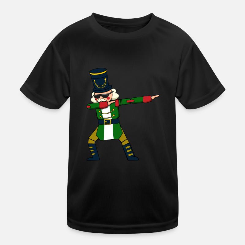 Dabbing Nutcracker Figure Christmas Jumper Kids Functional T-Shirt