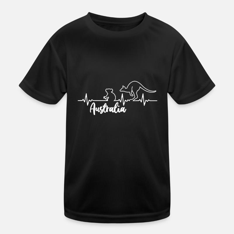 Heartbeat Australia Kangaroo Koala Kids Functional T-Shirt