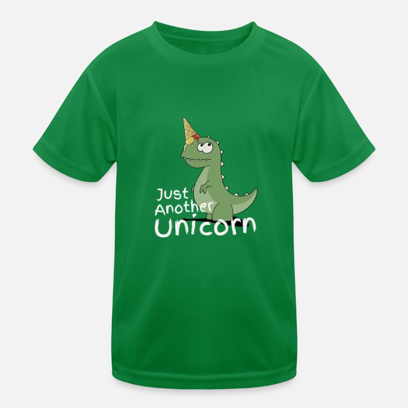 Just Another Unicorn Dinosaurier Einhorn mit Eis Kinder Funktions-T-Shirt