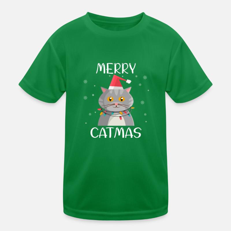 Joyeux Noël chat Joyeux Noël Noël T-shirt sport Enfant