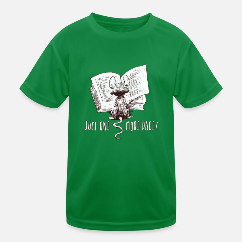 Only one page left I Book Mouse I Bookworm Fun Kids Functional T-Shirt