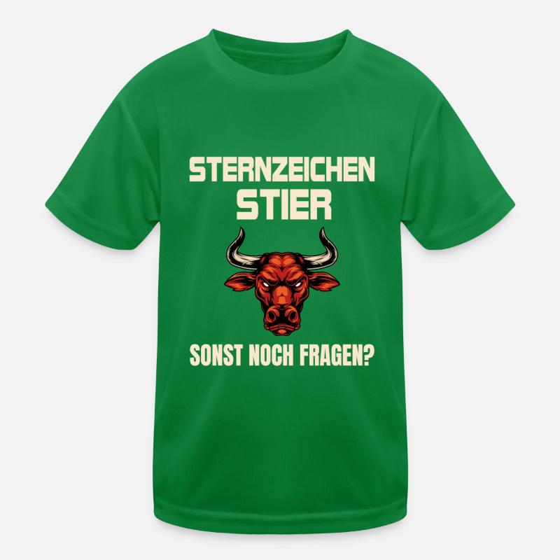Sternzeichen Stier Kinder Funktions-T-Shirt