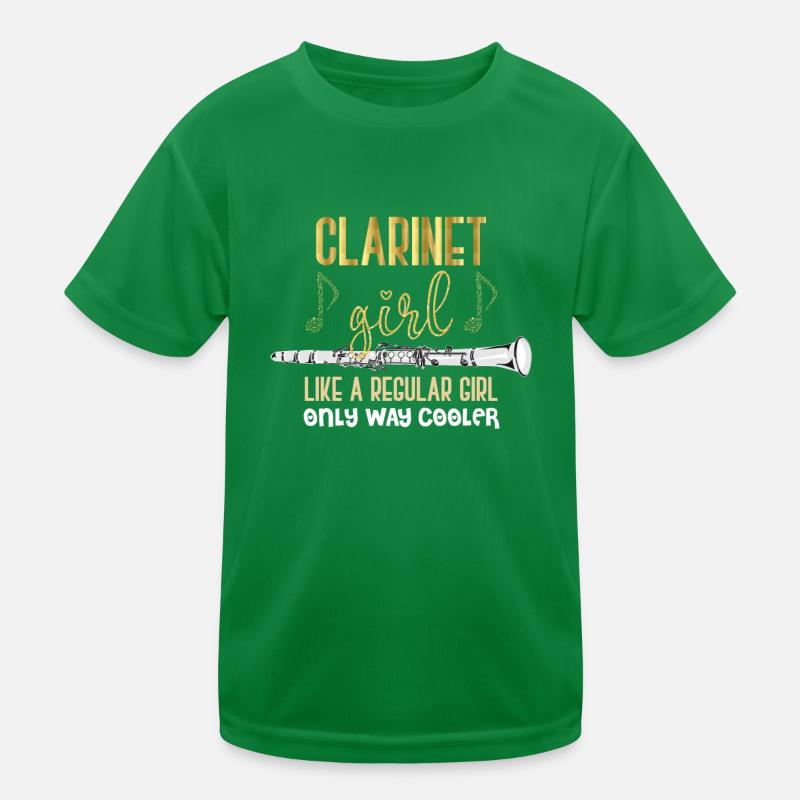 Clarinet Classical Music Kids Functional T-Shirt