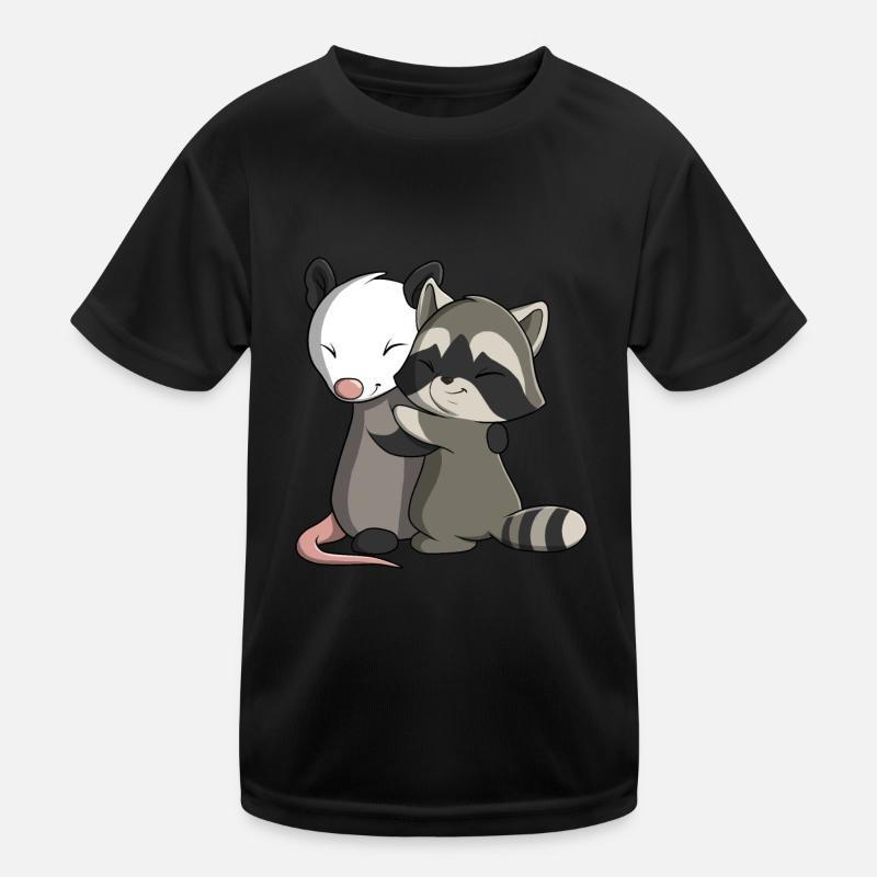Opossum und Waschbär Kinder Funktions-T-Shirt