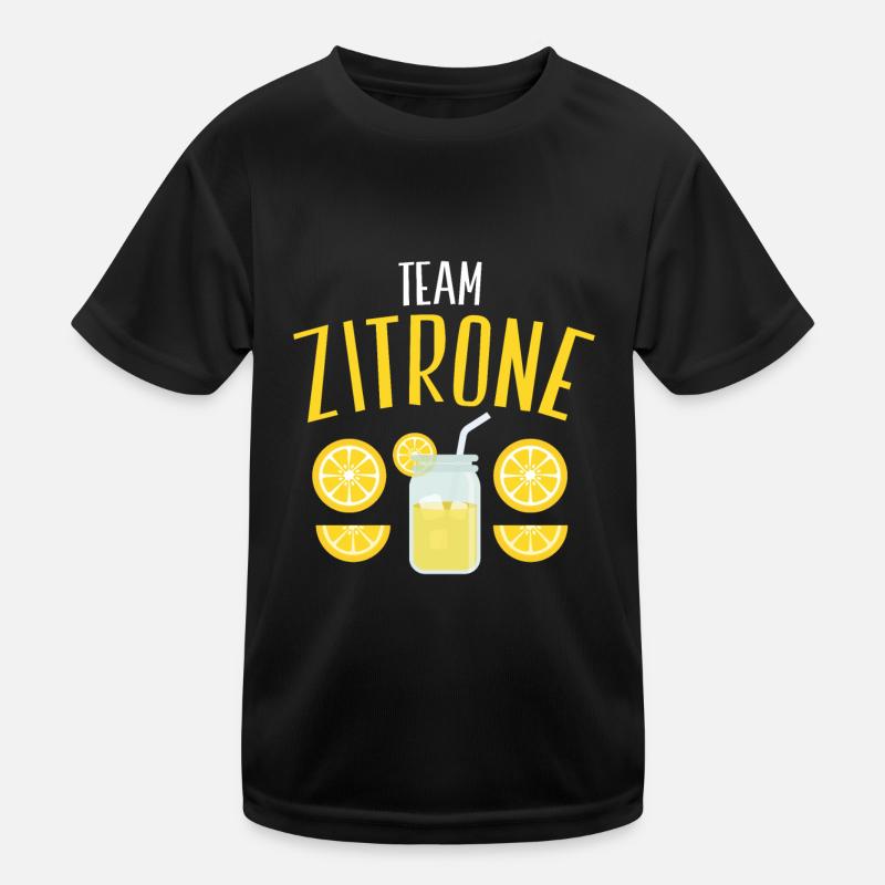 Team Zitrone Eistee Pfirsich Tee Getränk Sommer Kinder Funktions-T-Shirt