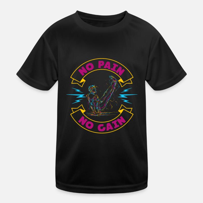 Pas de douleur pas de gain calisthenics cadeau v-sit gym T-shirt sport Enfant