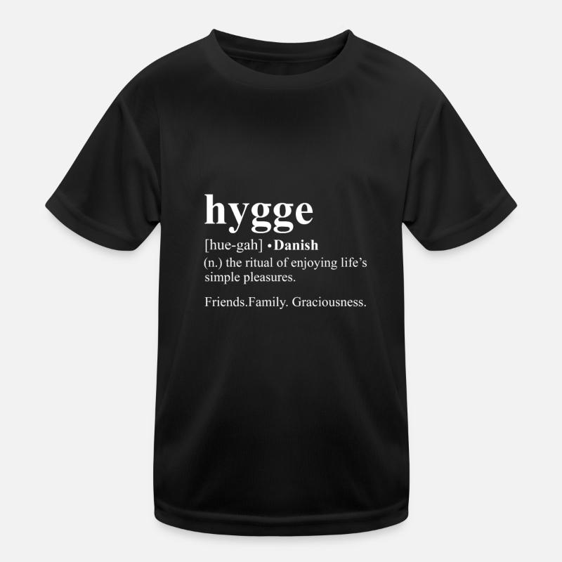Hygge genieße das Leben Kinder Funktions-T-Shirt